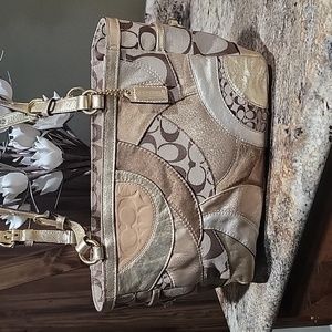 Coach EUC LTD ED Metallic Mosaic Gallery Patchwork Leather Tote